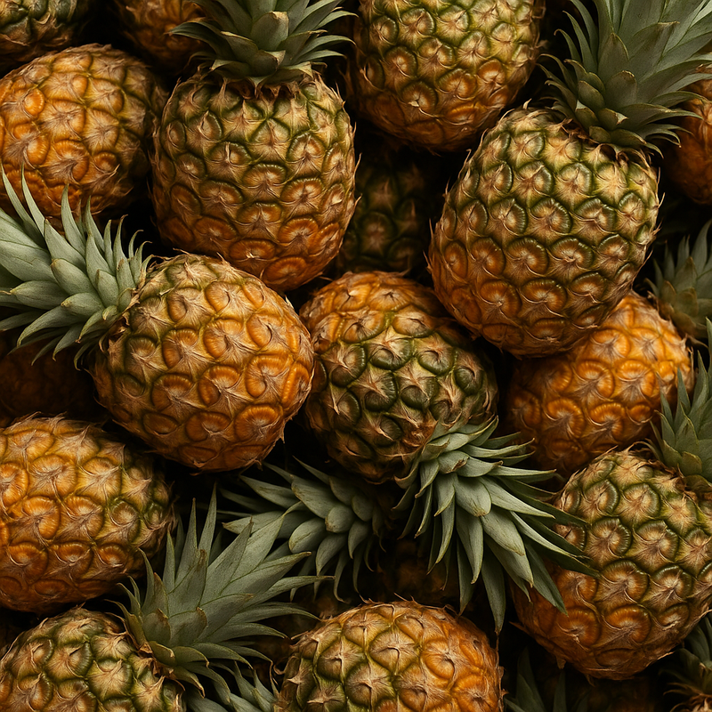 Nahaufnahme von ganzen Ananas
