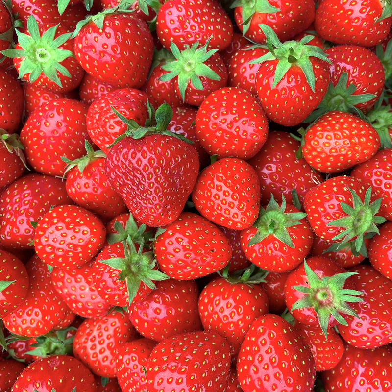 Nahaufnahme von ganzen Erdbeeren